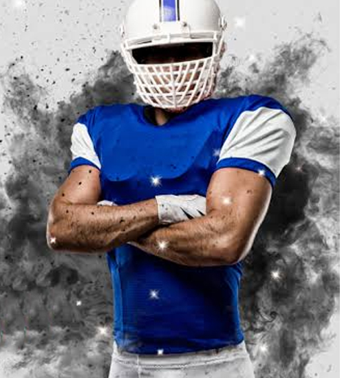 Complete American football team uniform set