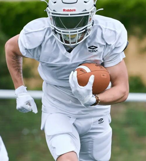 American football team uniform branding and graphics