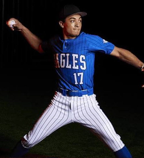 Custom baseball team uniform branding and player graphics