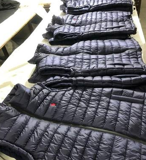 Custom puffer jacket branding and garment decoration